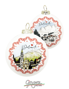Christmas Ornaments - Cities of Italy: Cortina Dolomiti - 80 mm (3.14")