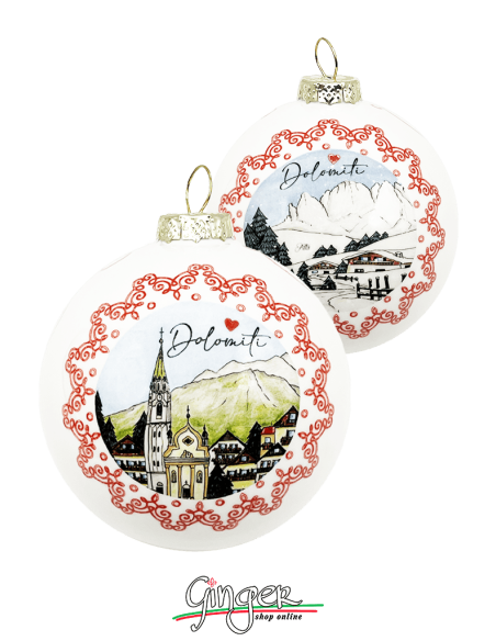 Christmas Ornaments - Cities of Italy: Cortina Dolomiti - 80 mm (3.14")