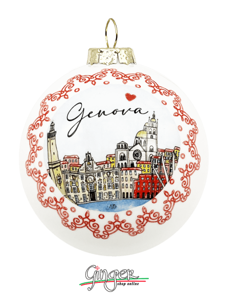 Christmas Ornaments - Cities of Italy: Genoa and the Cinque Terre - 80 mm (3.14")