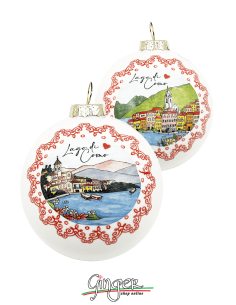 Christmas Ornaments - Cities of Italy: Lake Como and Bellagio - 80 mm (3.14")