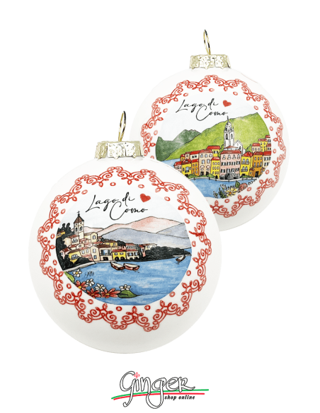 Christmas Ornaments - Cities of Italy: Lake Como and Bellagio - 80 mm (3.14")