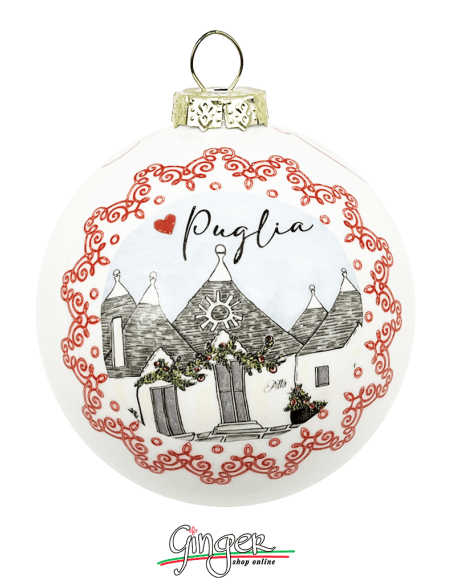 Christmas Ornaments - Cities of Italy: Puglia and Alberobello - 80 mm (3.14")