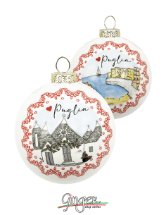 Christmas Ornaments - Cities of Italy: Puglia and Alberobello - 80 mm (3.14")