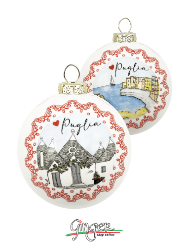 Christmas Ornaments - Cities of Italy: Puglia and Alberobello - 80 mm (3.14")