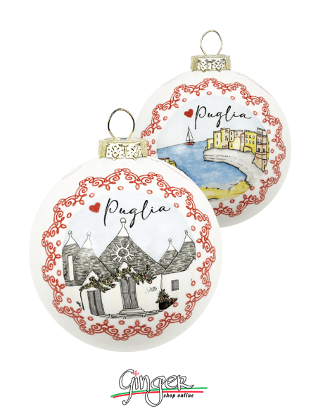 Christmas Ornaments - Cities of Italy: Puglia and Alberobello - 80 mm (3.14")