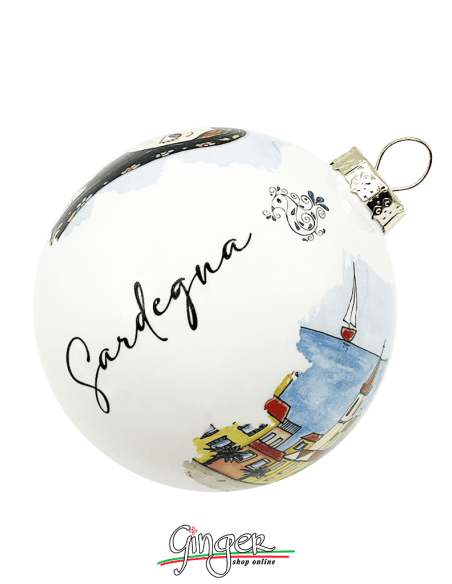 Christmas Ornaments - Cities of Italy: Sardinia - 80 mm (3.14")