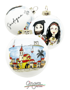 Christmas Ornaments - Cities of Italy: Sardinia - 80 mm (3.14")