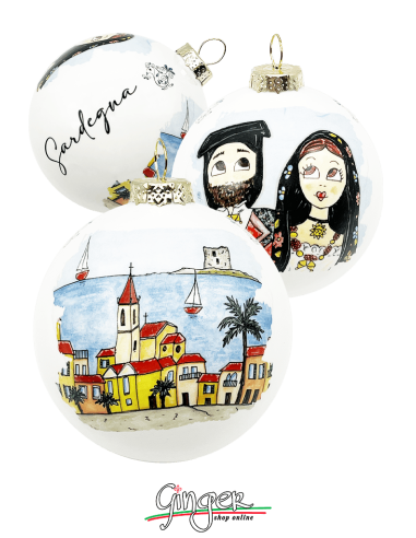 Christmas Ornaments - Cities of Italy: Sardinia - 80 mm (3.14")