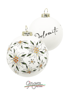 Christmas Ornaments - Cities of Italy: Edelweiss and Dolomiti - 80 mm (3.14")