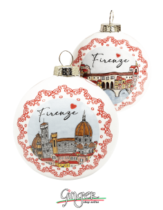 Christmas Ornaments - Cities of Italy: Florence Cathedral and Ponte Vecchio - 80 mm (3.14")