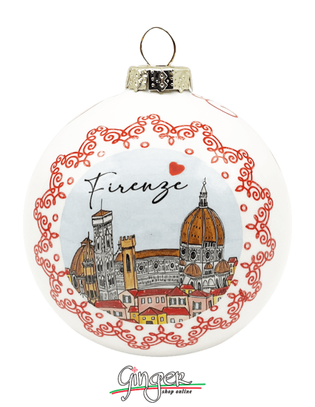 Christmas Ornaments - Cities of Italy: Florence Cathedral and Ponte Vecchio - 80 mm (3.14")
