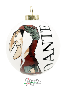 "Novità" Addobbi Palla di Natale - Dante e la Divina Commedia - 80 mm 2