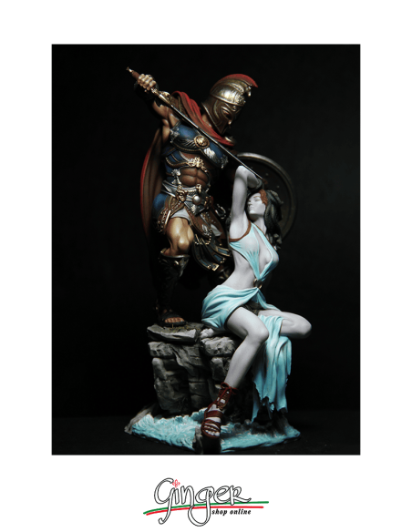 Miniature da collezione: Perseo uccide Medusa - dipinto a mano