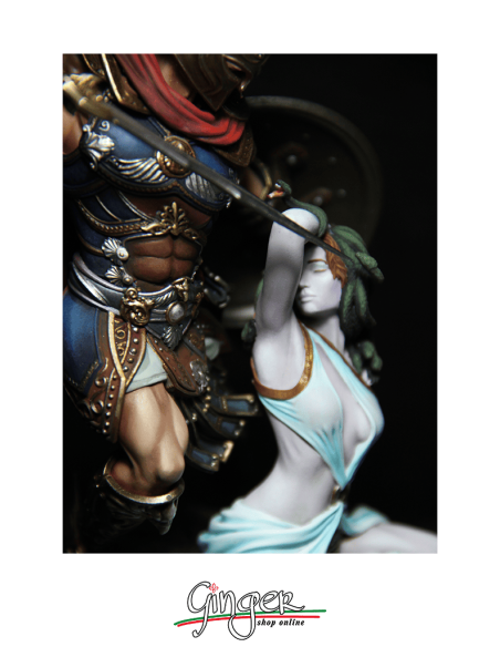 Miniature da collezione: Perseo uccide Medusa - dipinto a mano