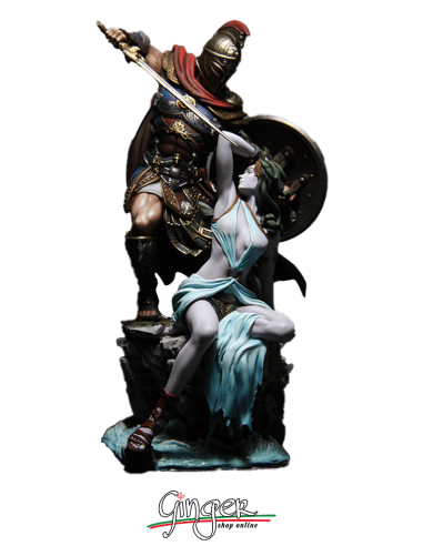 Miniature da collezione: Perseo uccide Medusa - dipinto a mano