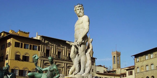 La fontana di Nettuno a Firenze